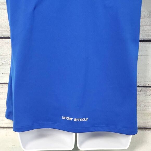 Under Armour HeatGear Women's Large Blue Semi-Fitted Performance Tee Athletic T- - Picture 5 of 7